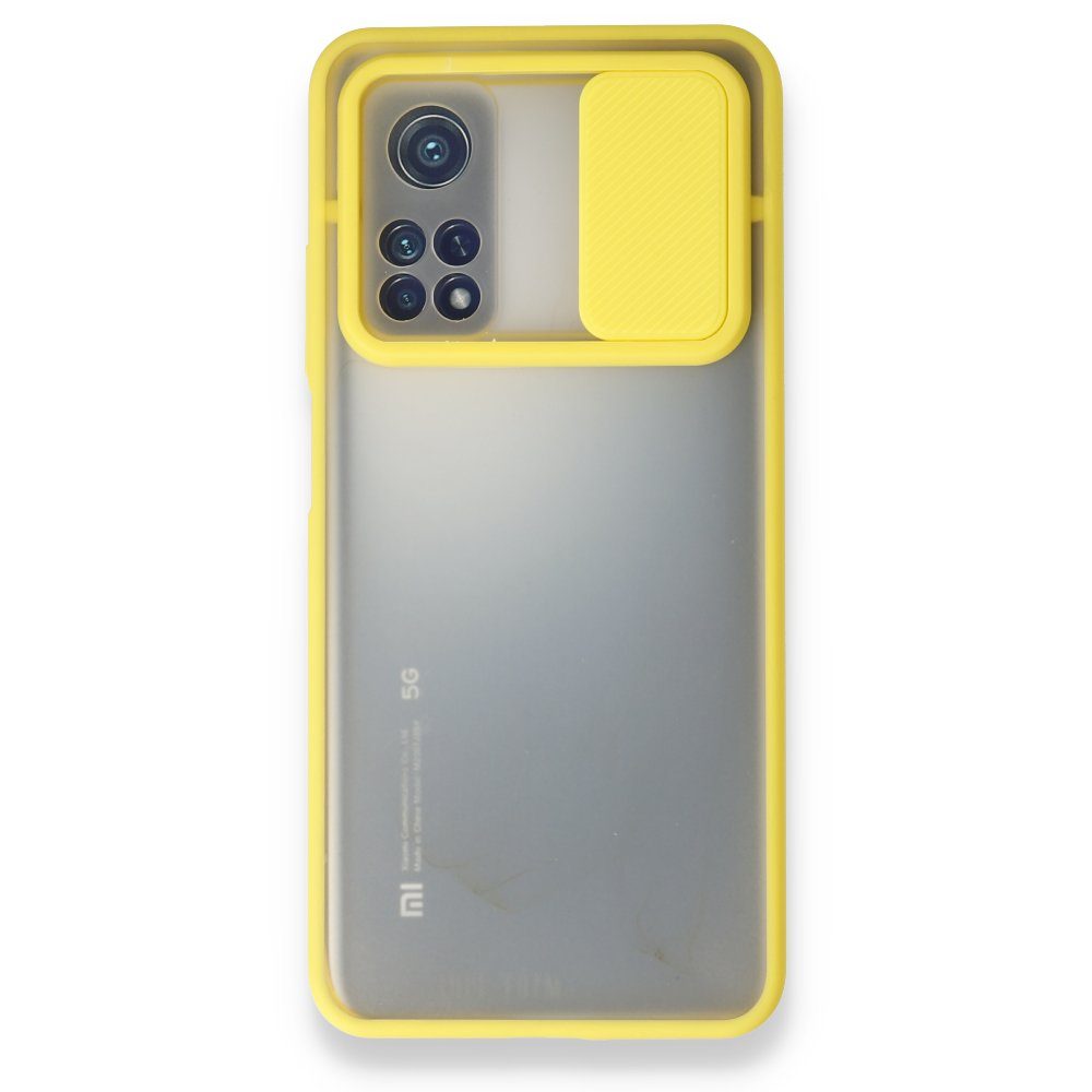 CLZ942 Xiaomi Mi 10t Pro Kılıf Palm Buzlu Kamera Sürgülü Silikon - Ürün Rengi : Yeşil