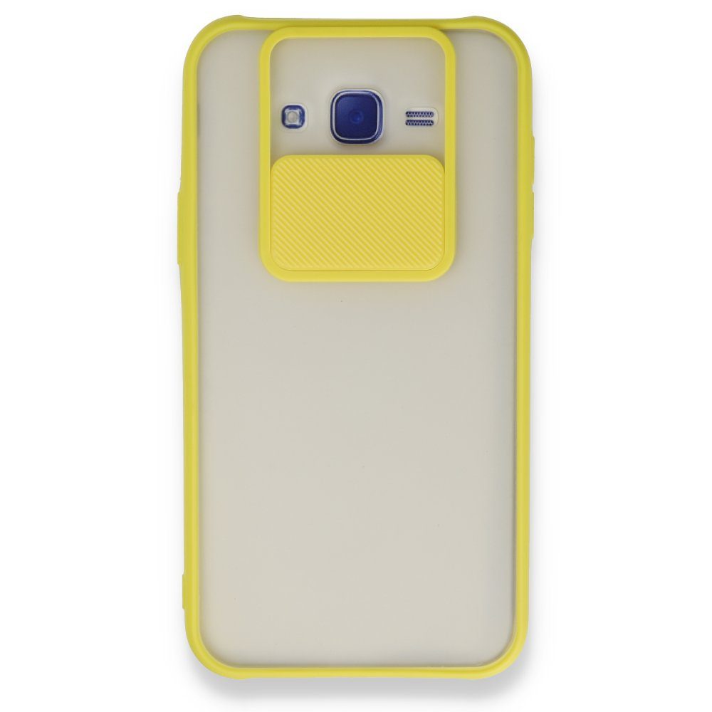 CLZ942 Samsung Galaxy J7 Kılıf Palm Buzlu Kamera Sürgülü Silikon - Ürün Rengi : Yeşil