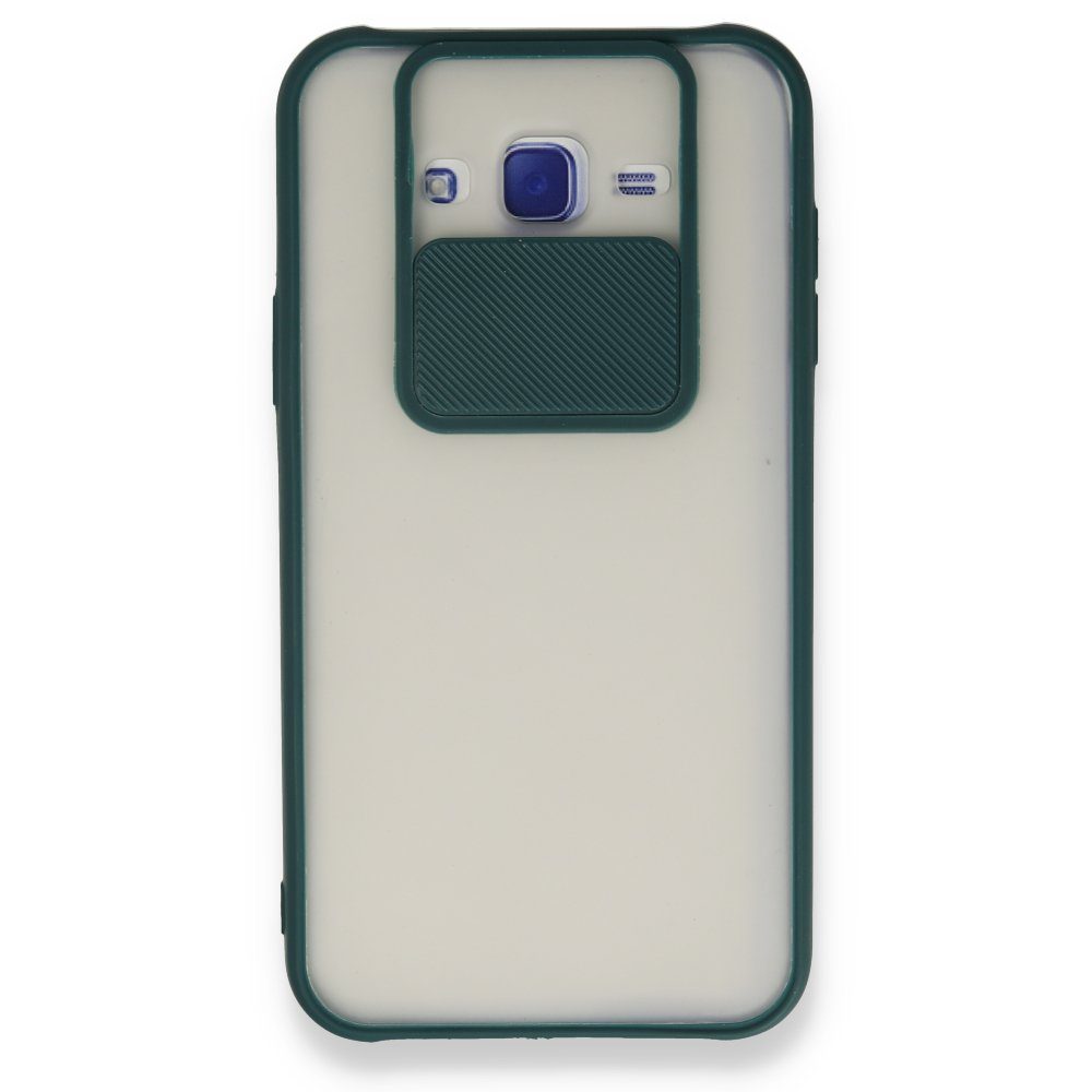 CLZ942 Samsung Galaxy J7 Kılıf Palm Buzlu Kamera Sürgülü Silikon - Ürün Rengi : Siyah