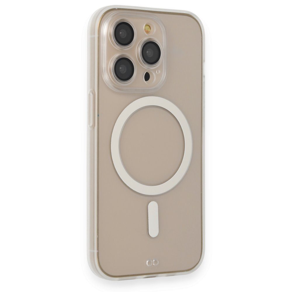 CLZ942 İphone 13 Pro Kılıf Grand Magneticsafe Kapak - Ürün Rengi : Beyaz