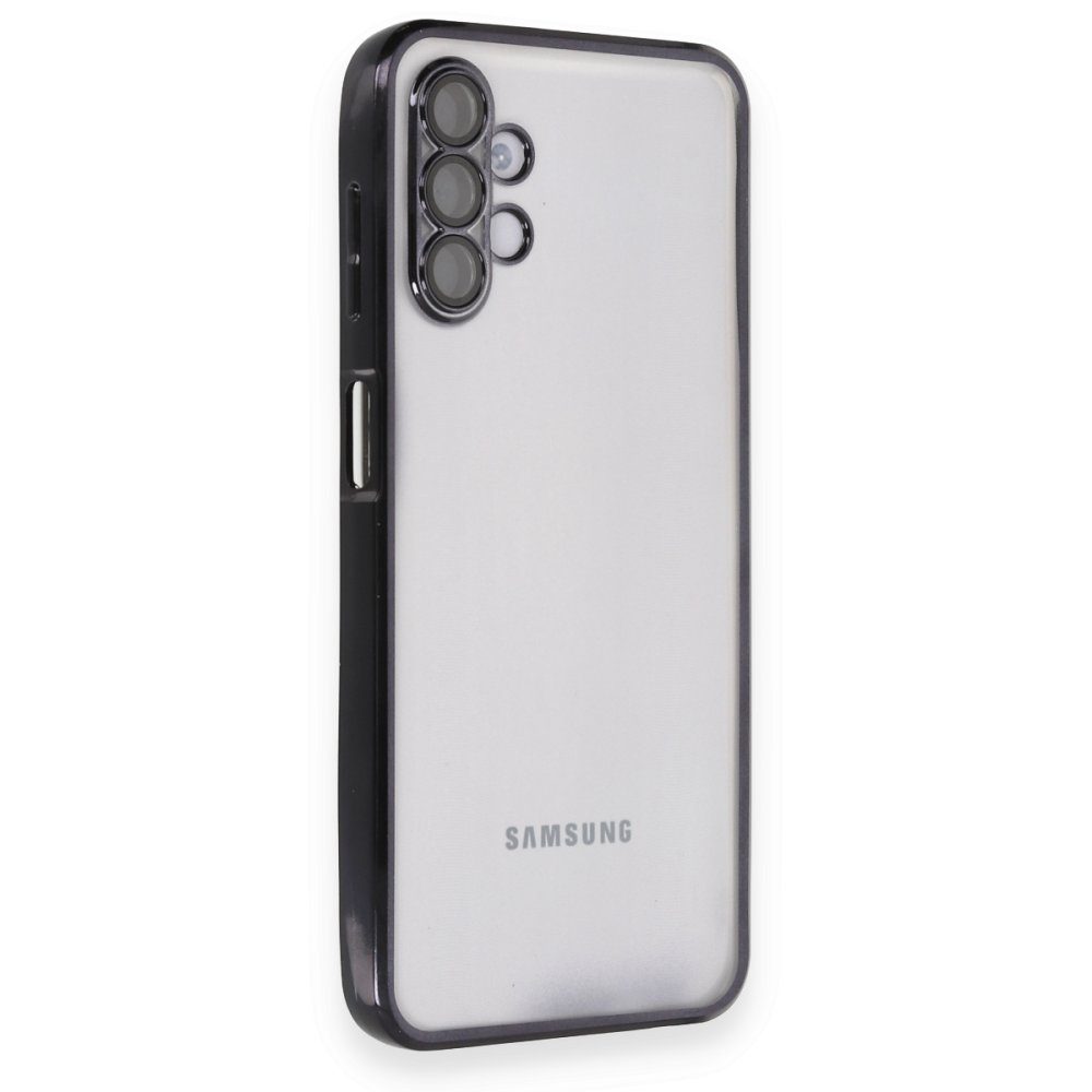 CLZ942 Samsung Galaxy A04s Kılıf Razer Lensli Silikon - Ürün Rengi : Siyah