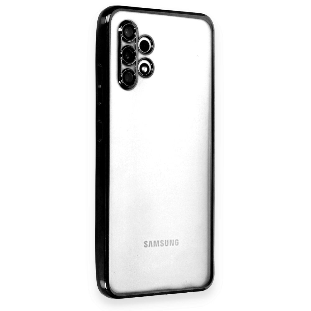CLZ942 Samsung Galaxy A32 Kılıf Razer Lensli Silikon - Ürün Rengi : Siyah