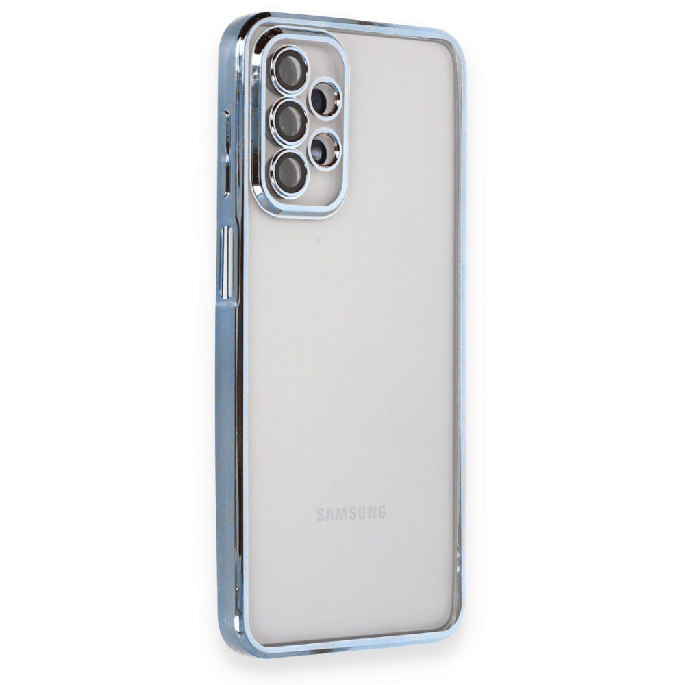 CLZ942 Samsung Galaxy A23 4g Kılıf Razer Lensli Silikon - Ürün Rengi : Gold