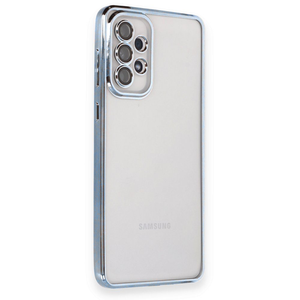 CLZ942 Samsung Galaxy A33 5g Kılıf Razer Lensli Silikon - Ürün Rengi : Gümüş
