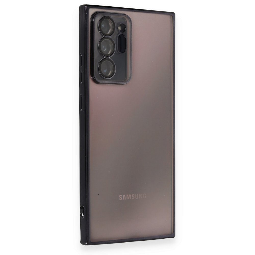 CLZ942 Samsung Galaxy Note 20 Ultra Kılıf Razer Lensli Silikon - Ürün Rengi : Gümüş