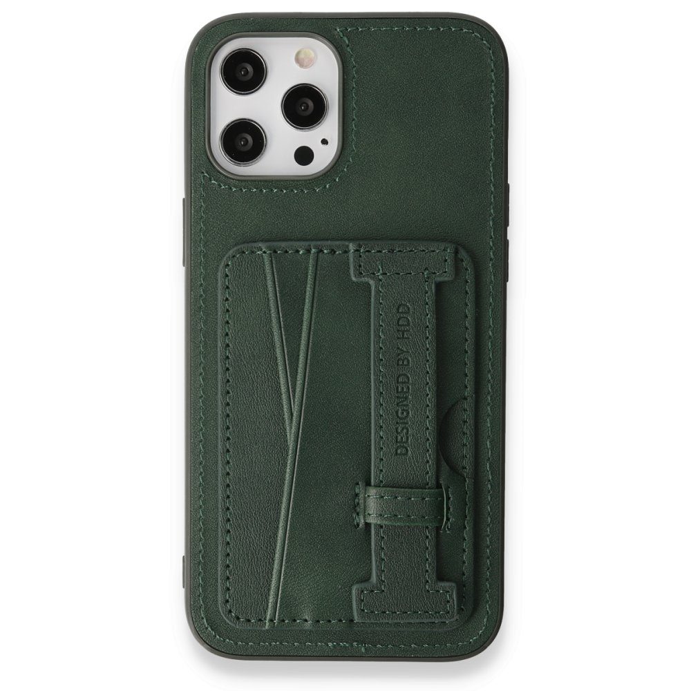 CLZ942 İphone 14 Pro Kılıf Hd Deri Kartvizitli Kapak - Ürün Rengi : Yeşil