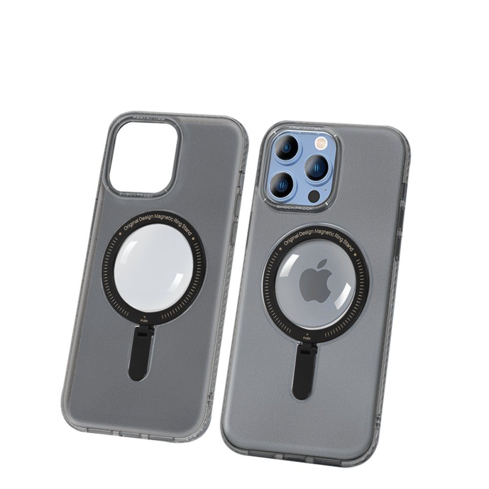 CLZ942 İphone 14 Pro Kılıf Zoom Standlı Silikon - Ürün Rengi : Siyah