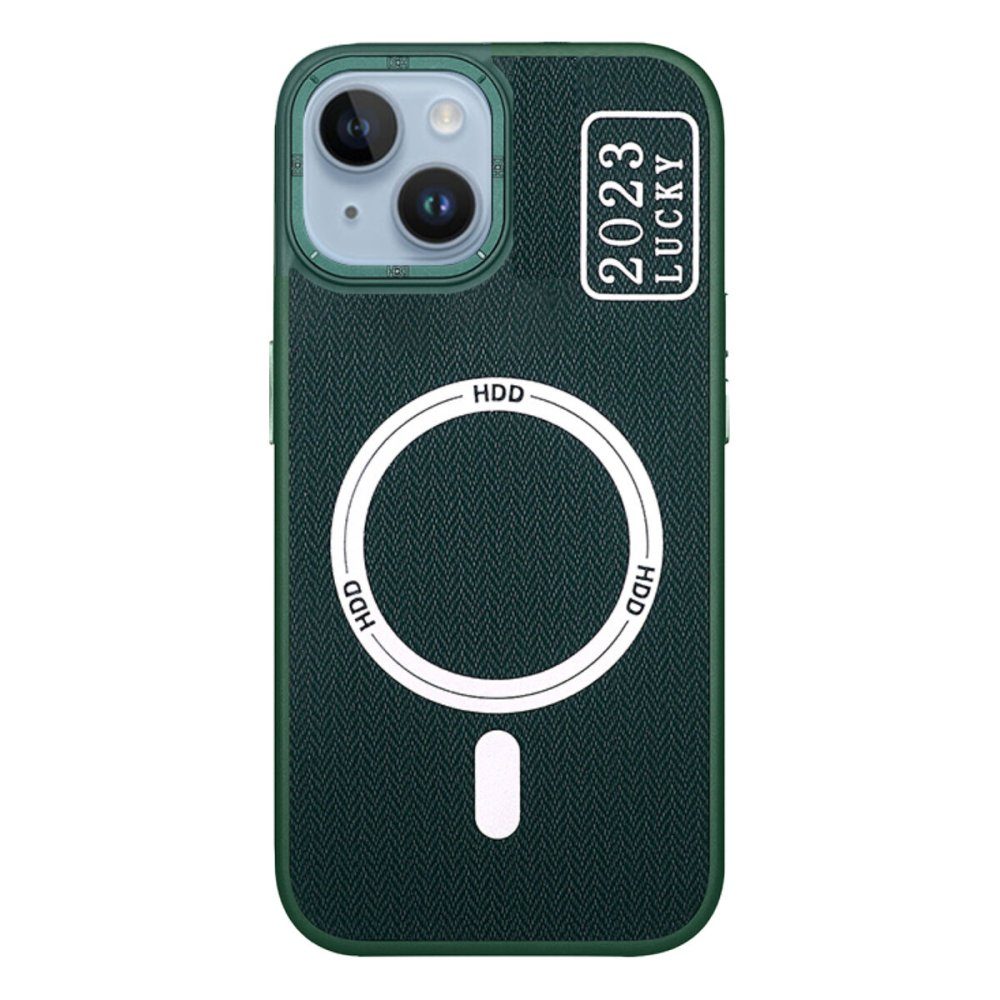 CLZ942 İphone 14 Kılıf Hbc-157 Granada Magneticsafe Kapak - Ürün Rengi : Koyu Yeşil