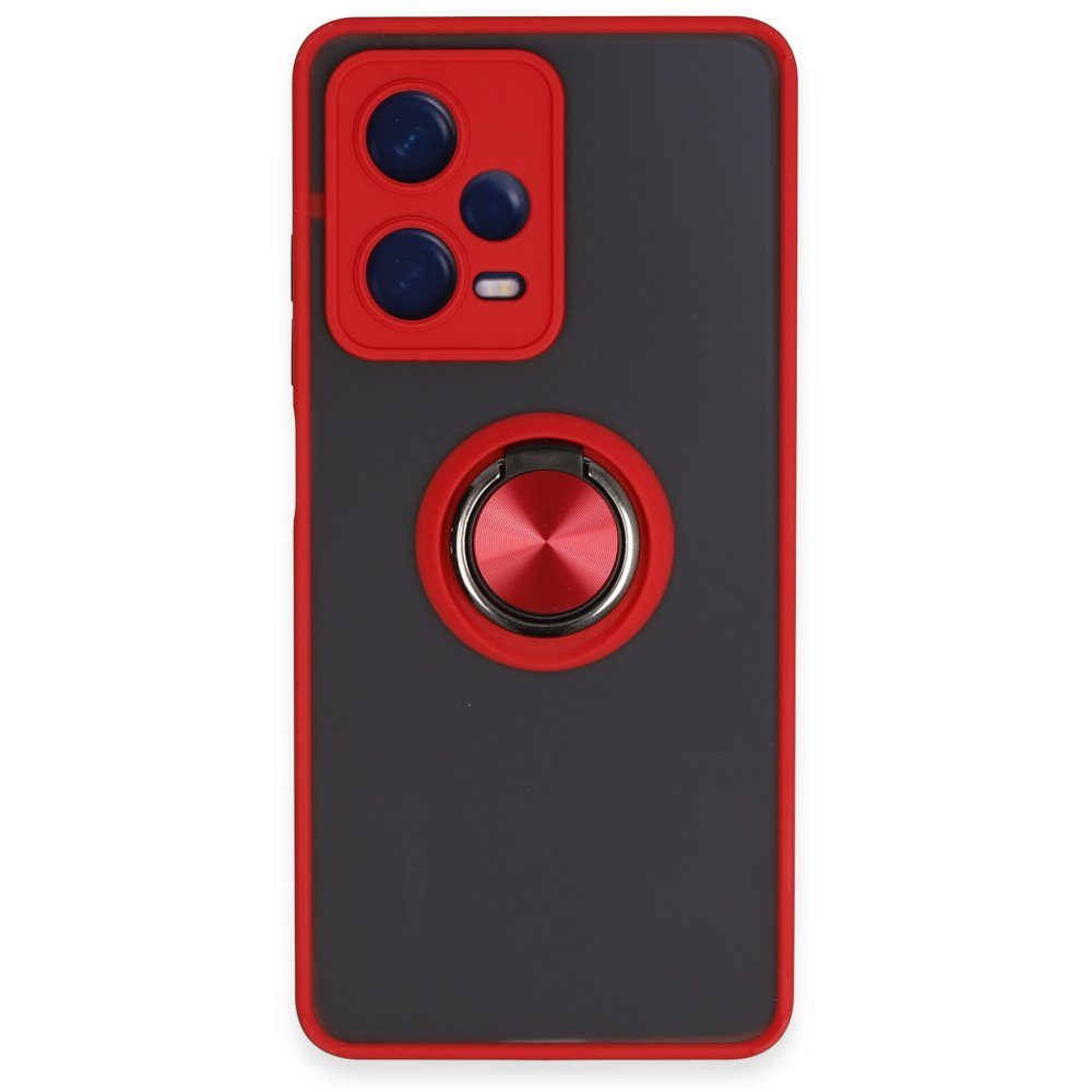 CLZ942 Xiaomi Redmi Note 12 5g Kılıf Montreal Yüzüklü Silikon Kapak - Ürün Rengi : Kırmızı