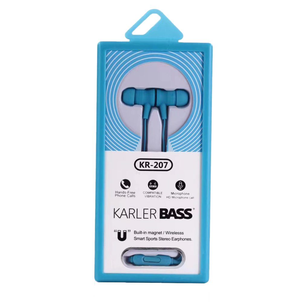 CLZ942 Kr-207 Mıknatıslı Kablolu Kulaklık - Ürün Rengi : Mavi