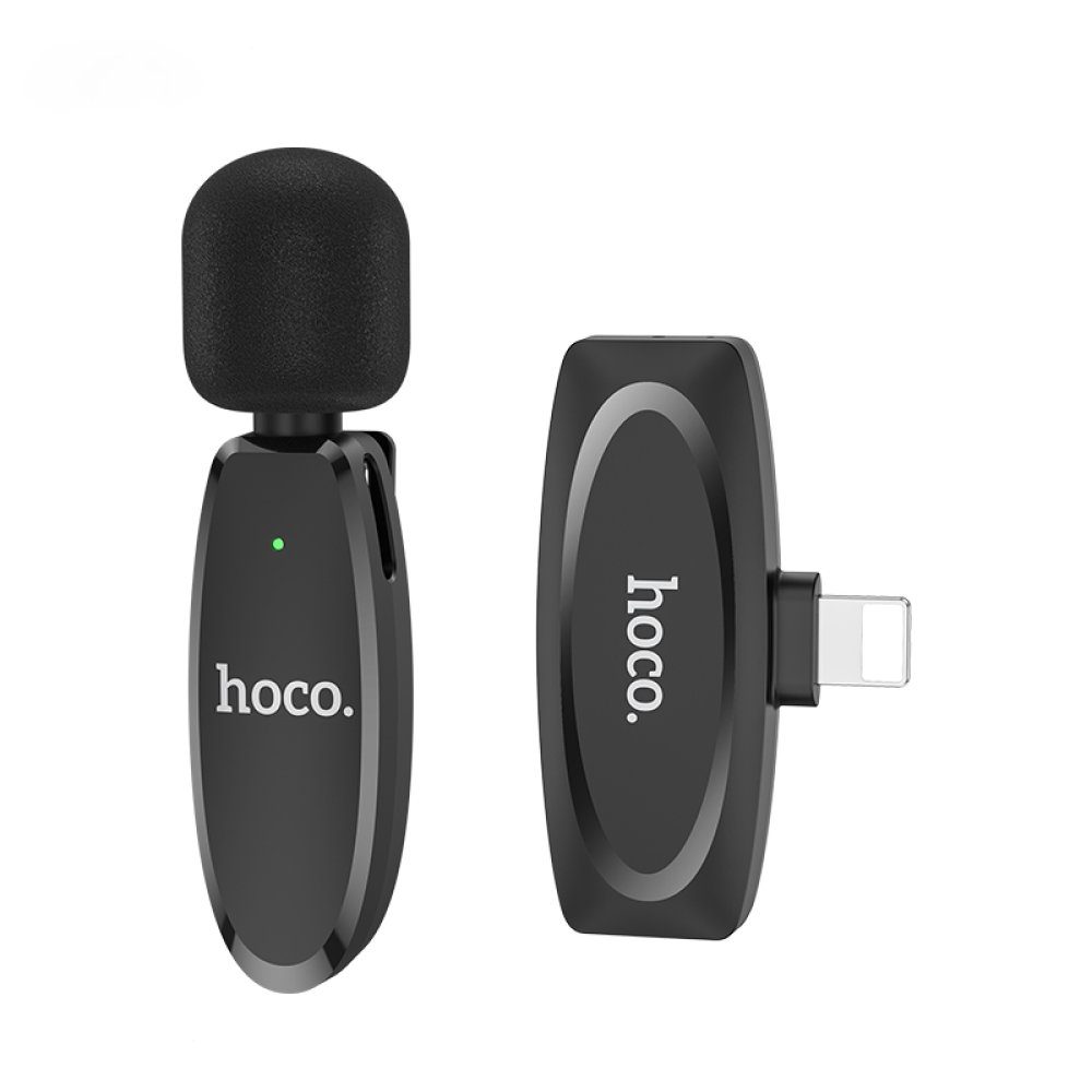 CLZ192 Hoco L15 Lightning Kablosuz Dijital Yaka Mikrofonu - Ürün Rengi : Siyah