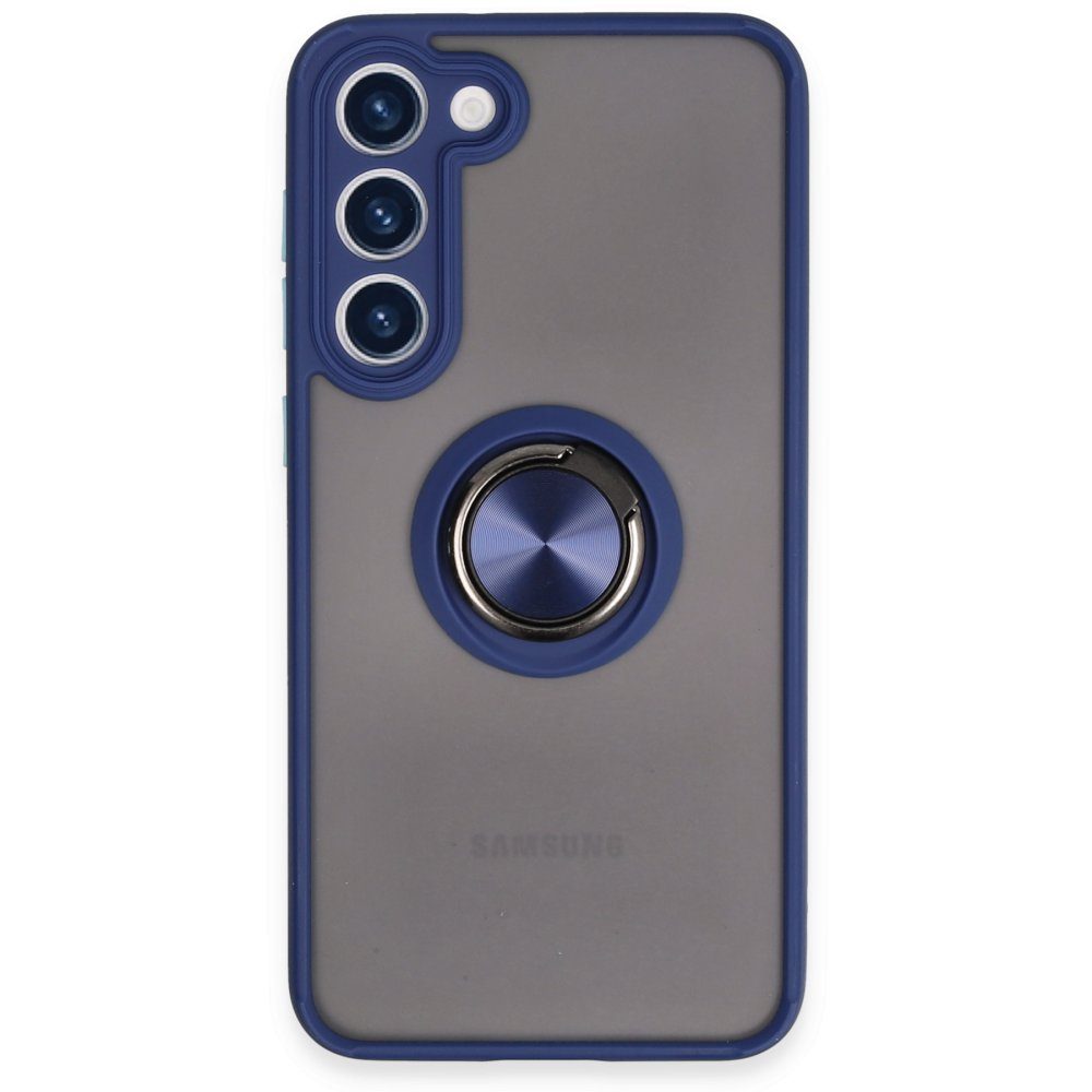 CLZ942 Samsung Galaxy S23 Plus Kılıf Montreal Yüzüklü Silikon Kapak - Ürün Rengi : Buz Mavi