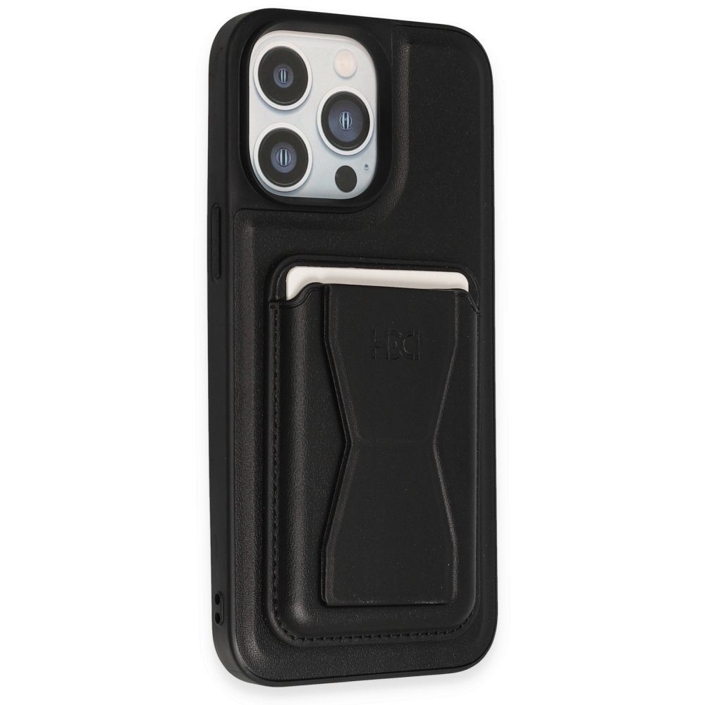 CLZ942 İphone 13 Pro Kılıf Hd Deri Luxury Magnet Kartvizitli Kapak - Ürün Rengi : Kahverengi