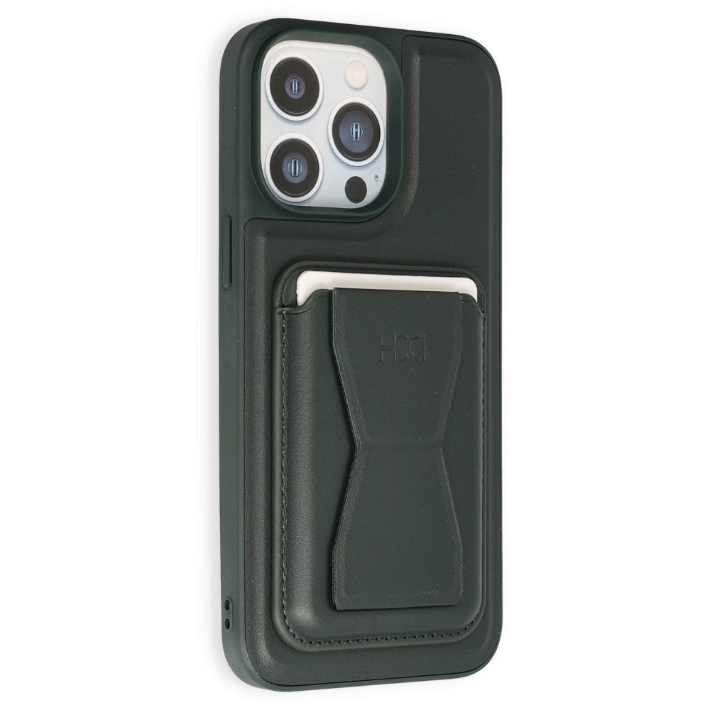 CLZ942 İphone 13 Pro Kılıf Hd Deri Luxury Magnet Kartvizitli Kapak - Ürün Rengi : Kahverengi