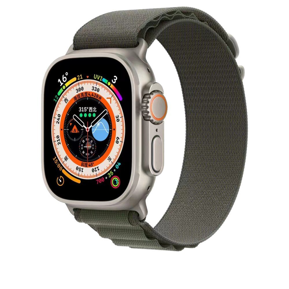 CLZ942 Apple Watch 42mm Mountain Kordon - Ürün Rengi : Siyah-Turuncu