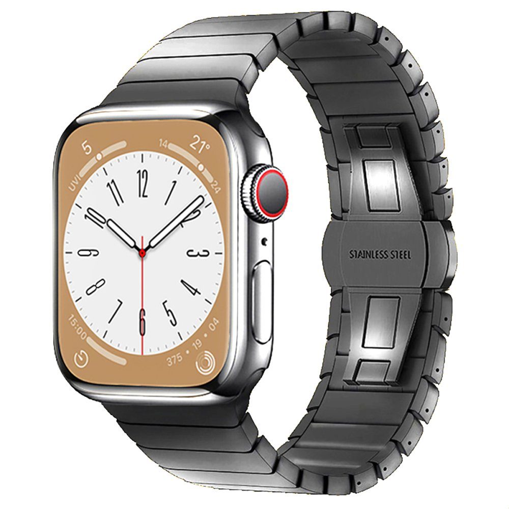 CLZ942 Apple Watch 45mm Kr413 Fine Steel Kordon - Ürün Rengi : Gümüş
