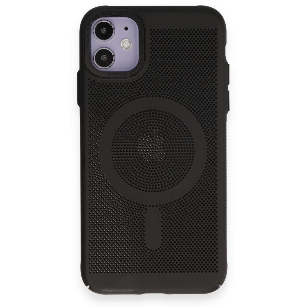 CLZ192 İphone 11 Kılıf Plüton Magneticsafe Kapak - Ürün Rengi : Siyah