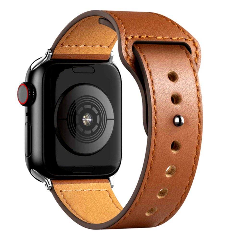 CLZ942 Apple Watch 44mm Kr415 Luaz Deri Kordon - Ürün Rengi : Pembe