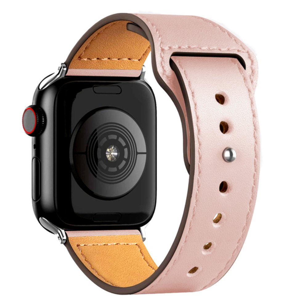 CLZ942 Apple Watch 45mm Kr415 Luaz Deri Kordon - Ürün Rengi : Lacivert