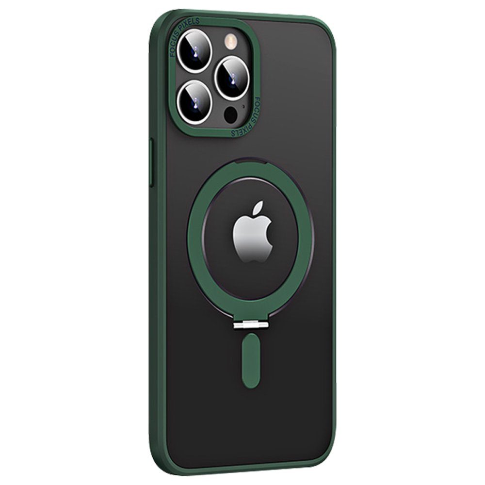 CLZ942 İphone 14 Pro Kılıf Mudo Mat Magneticsafe Kapak - Ürün Rengi : Köknar Yeşili
