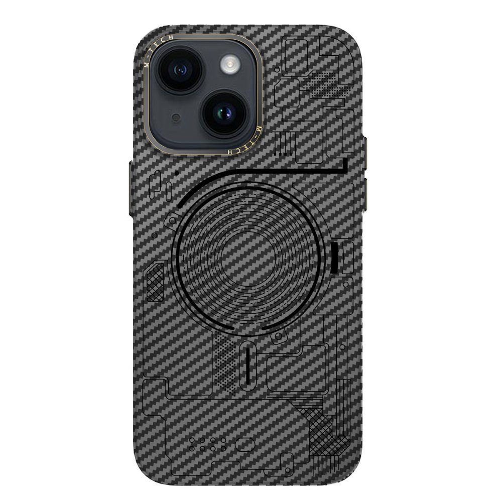 CLZ942 İphone 14 Kılıf Mekanik Magsafe Kapak - Ürün Rengi : Siyah