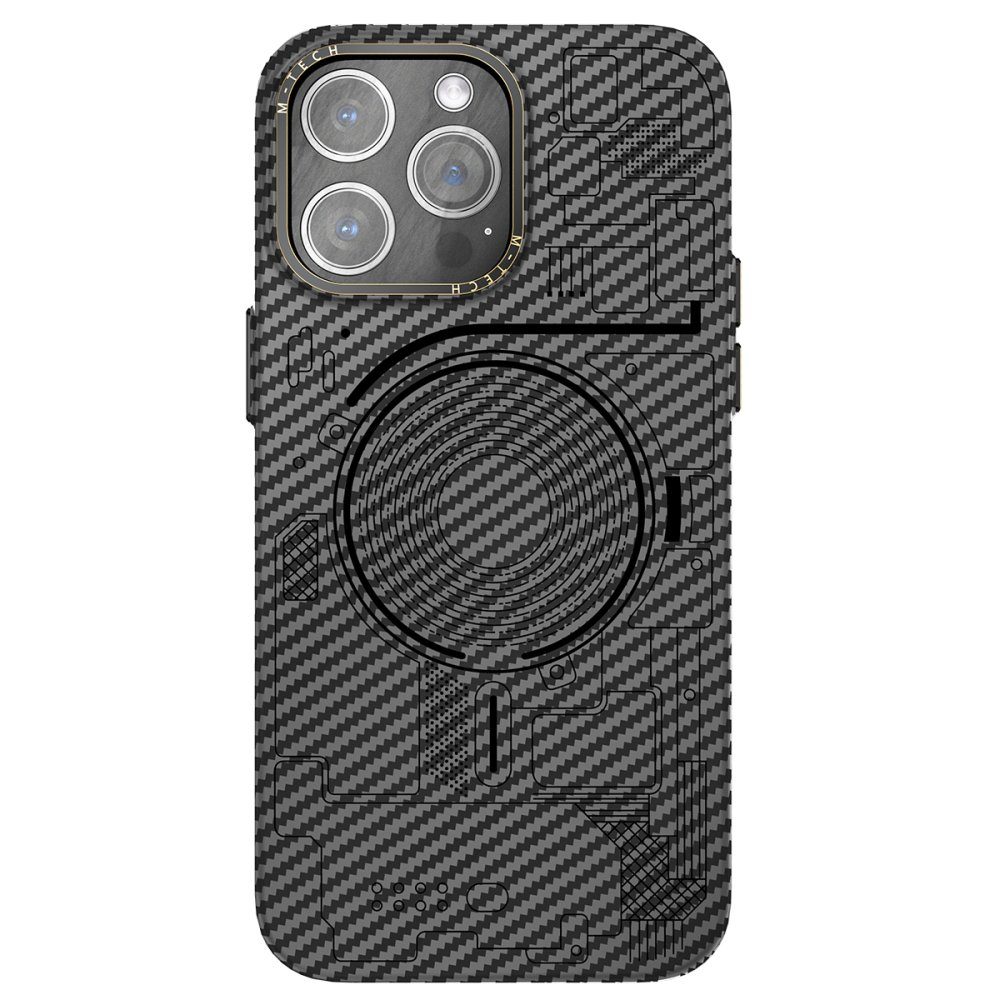 CLZ942 İphone 14 Pro Kılıf Mekanik Magsafe Kapak - Ürün Rengi : Derin Mor