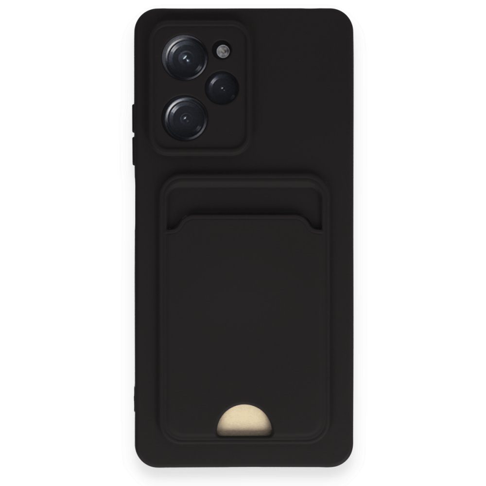 CLZ942 Xiaomi Poco X5 Pro 5g Kılıf Kelvin Kartvizitli Silikon - Ürün Rengi : Siyah