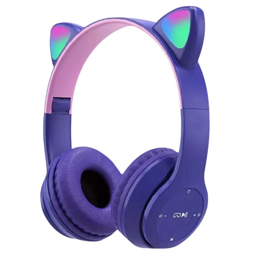 CLZ192 P47m Kablosuz Kedi Kulaklık - Ürün Rengi : Mor