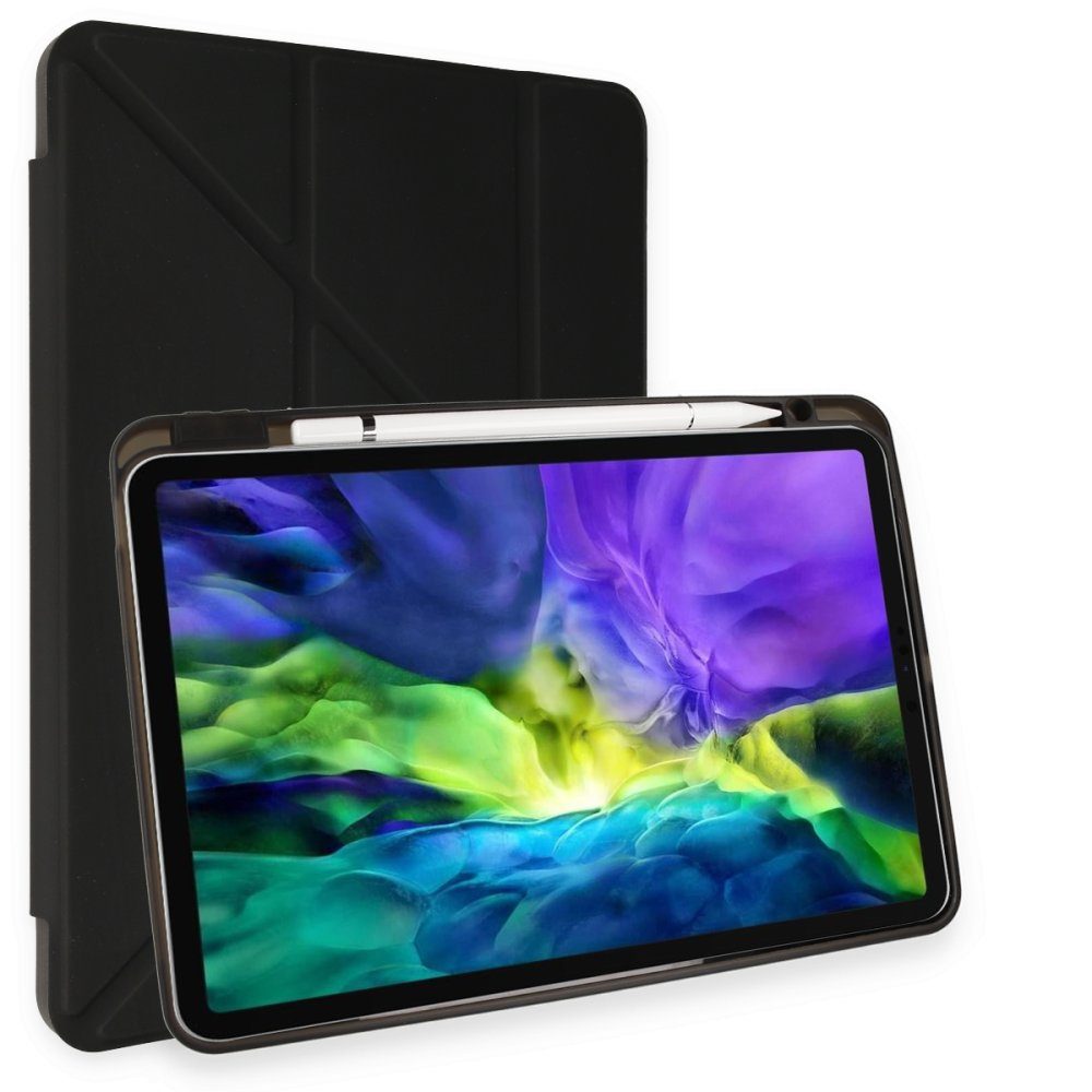 CLZ942 İpad Pro 11 (2021) Kılıf Kalemlikli Hugo Tablet Kılıfı - Ürün Rengi : Siyah