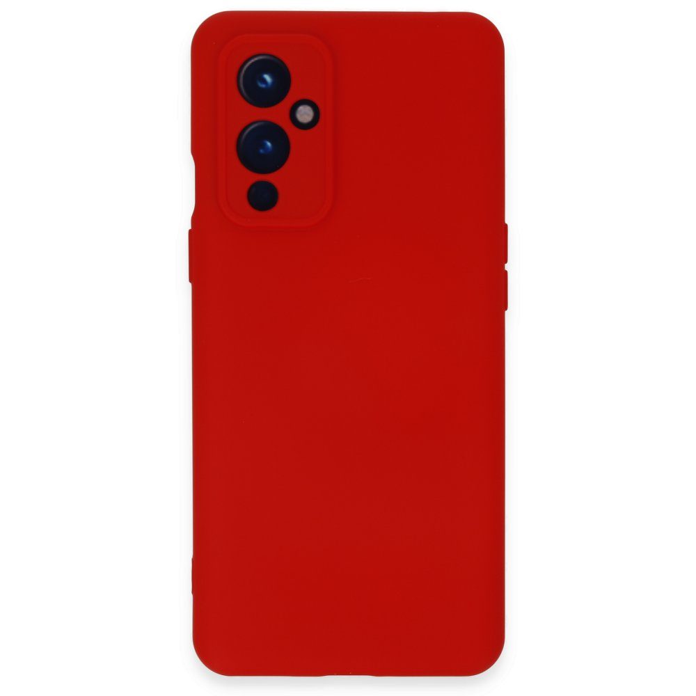 CLZ942 One Plus 9 Kılıf Nano İçi Kadife  Silikon - Ürün Rengi : Kırmızı
