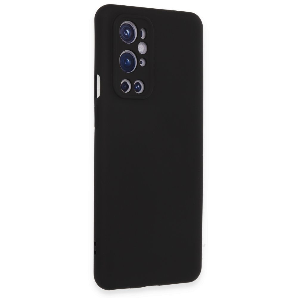 CLZ942 One Plus 9 Pro Kılıf Nano İçi Kadife  Silikon - Ürün Rengi : Siyah