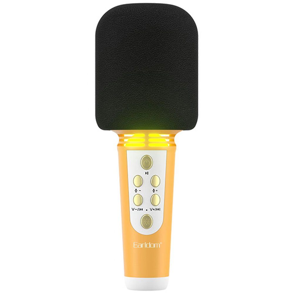 CLZ942 Earldom Mc6 Led Işıklı Karaoke Mikrofon - Ürün Rengi : Sarı