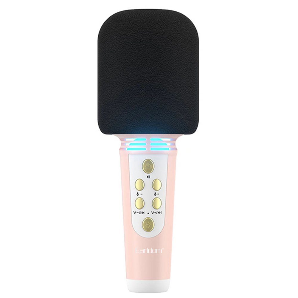 CLZ942 Earldom Mc6 Led Işıklı Karaoke Mikrofon - Ürün Rengi : Pembe