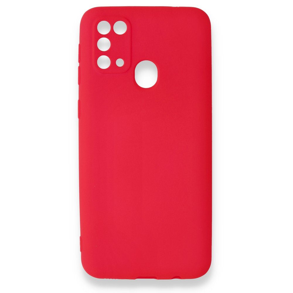 CLZ942 Samsung Galaxy M31 Kılıf First Silikon - Ürün Rengi : Koyu Kırmızı