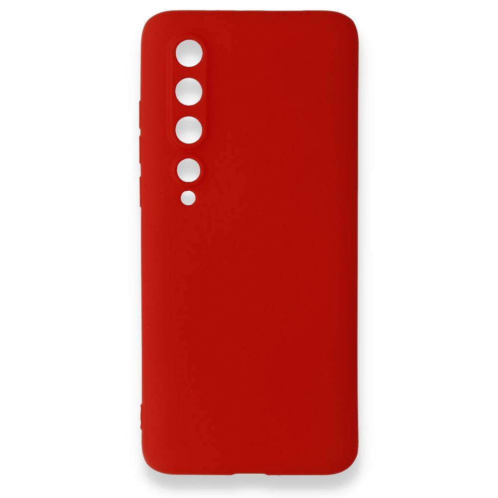 CLZ942 Xiaomi Mi 10 Kılıf First Silikon - Ürün Rengi : Bordo