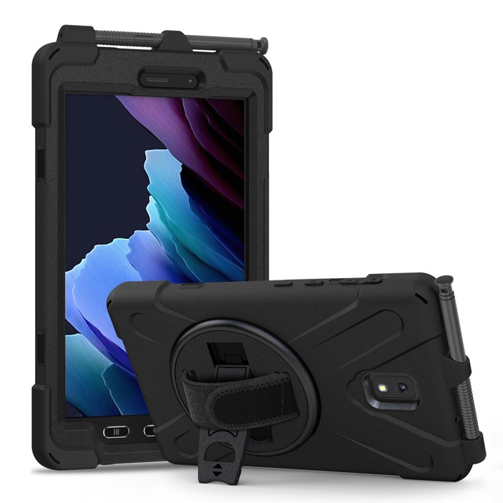 CLZ942 Samsung Galaxy T577 Tab Active 3 Kılıf Amazing Tablet Kapak - Ürün Rengi : Siyah