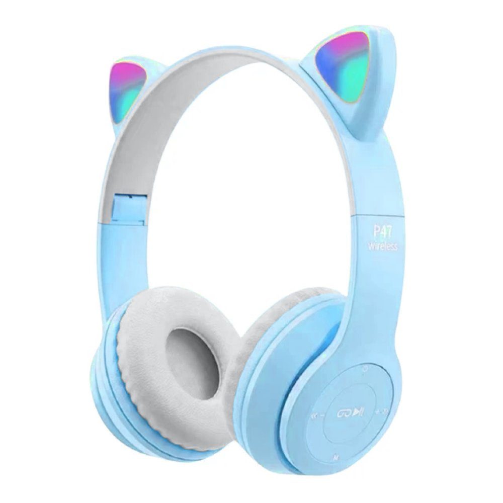CLZ192 P47m Kablosuz Kedi Kulaklık - Ürün Rengi : Mavi