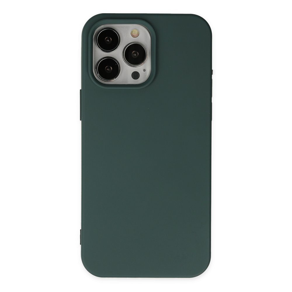 CLZ942 İphone 15 Pro Kılıf First Silikon - Ürün Rengi : Koyu Yeşil