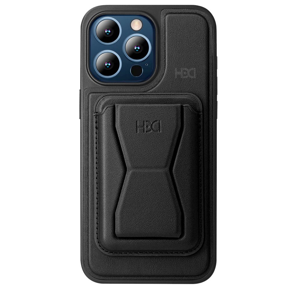 CLZ942 İphone 15 Pro Kılıf Hd Deri Luxury Magnet Kartvizitli Kapak - Ürün Rengi : Siyah
