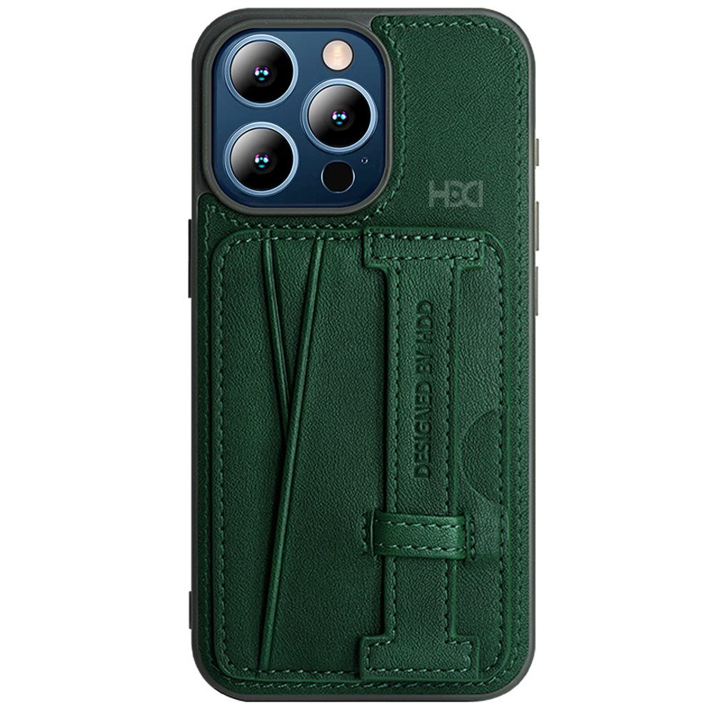 CLZ942 İphone 15 Pro Max Kılıf Hd Deri Kartvizitli Kapak - Ürün Rengi : Kahverengi