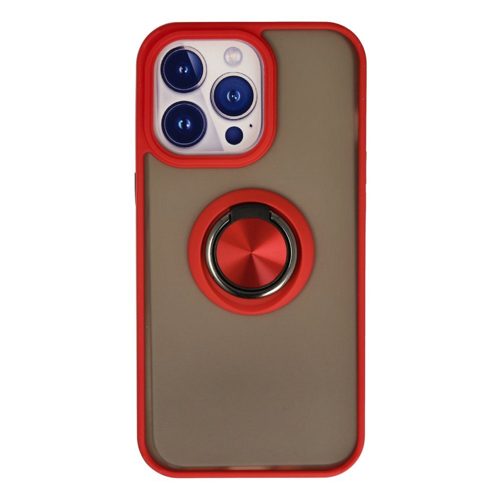 CLZ942 İphone 15 Pro Kılıf Montreal Yüzüklü Silikon Kapak - Ürün Rengi : Kırmızı