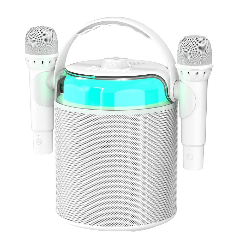CLZ942 Earldom A30 Rgb Işıklı Karaoke Mikrofonlu Bluetooth Kablosuz Hoparlör - Ürün Rengi : Beyaz