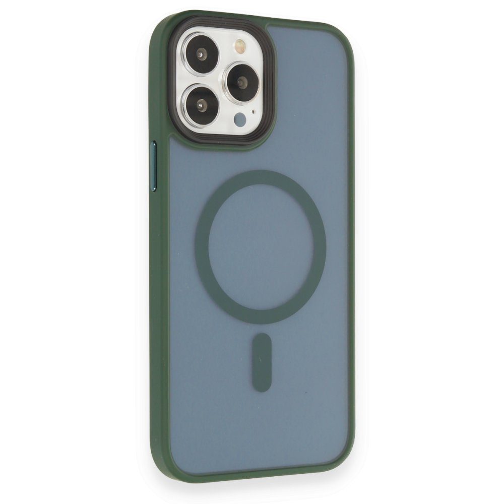 CLZ942 İphone 13 Pro Max Kılıf Trex Magneticsafe Kapak - Ürün Rengi : Koyu Yeşil