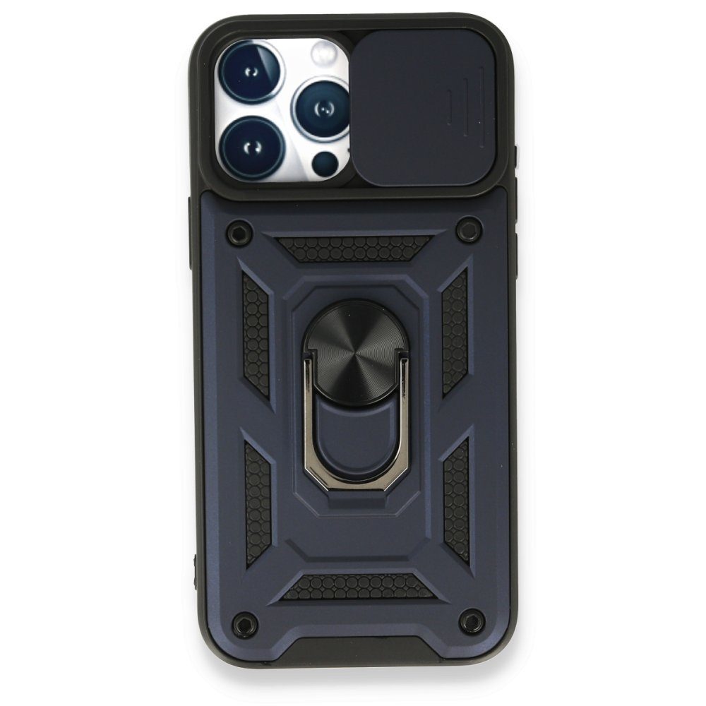 CLZ942 İphone 15 Pro Max Kılıf Pars Lens Yüzüklü Silikon - Ürün Rengi : Yeşil