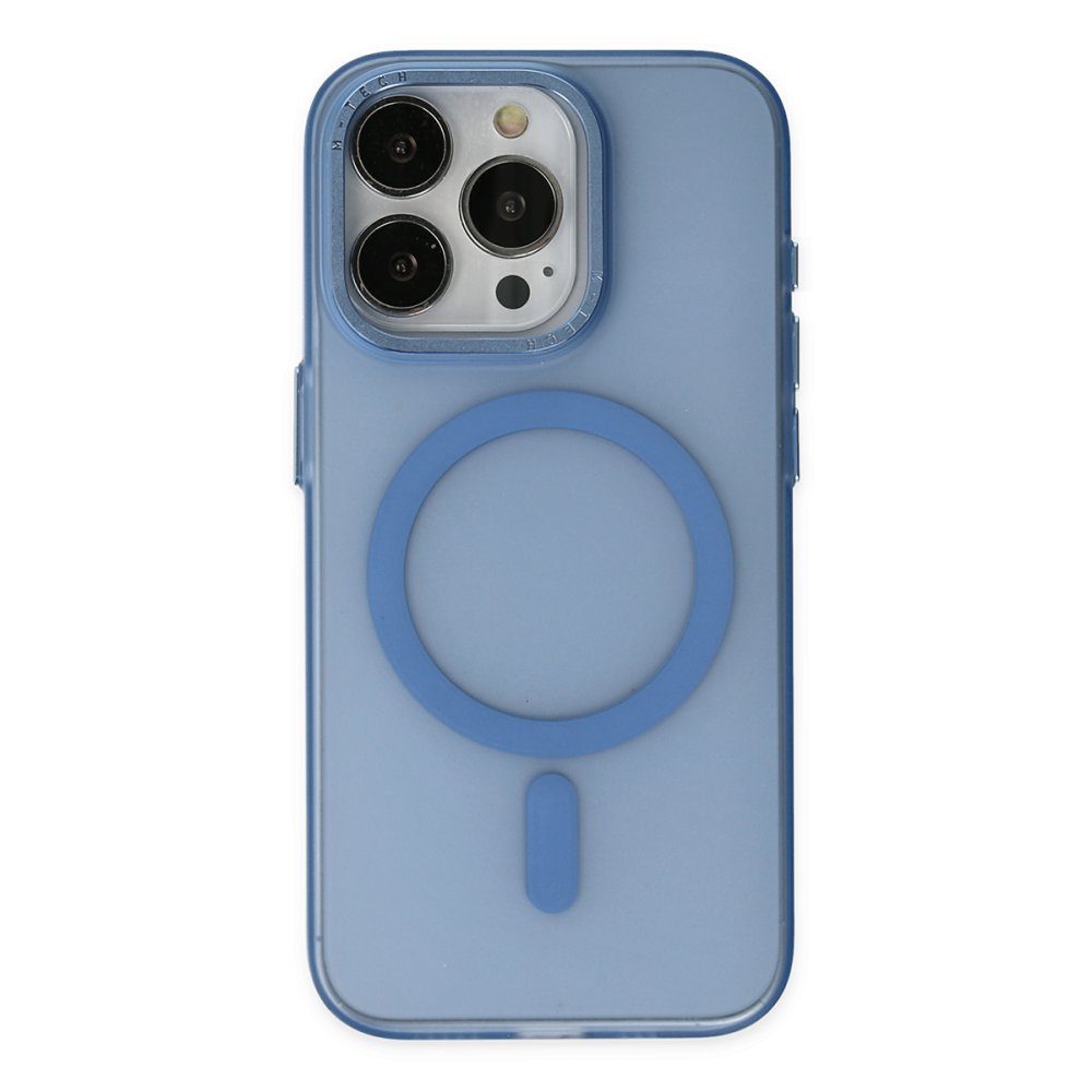 CLZ942 İphone 15 Pro Kılıf Lodos Magneticsafe Mat Kapak - Ürün Rengi : Sierra Blue