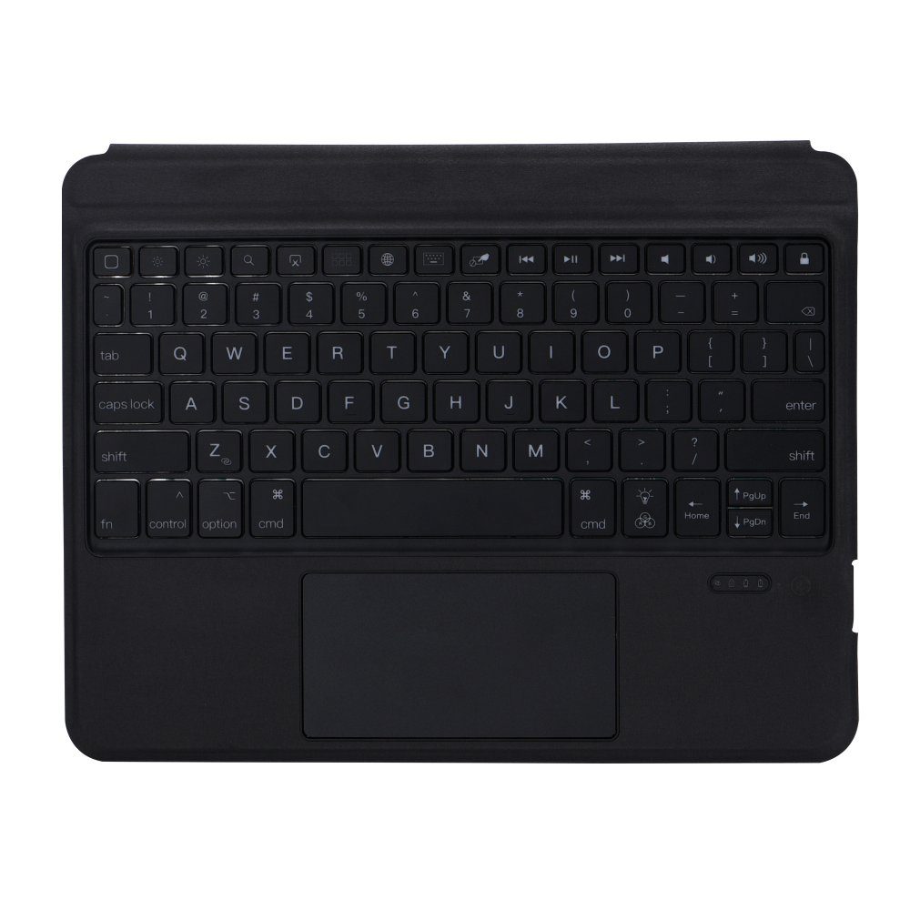 CLZ942 İpad 10.2 (8.nesil) Kılıf İnter Ledli Klavyeli Tablet Kılıfı - Ürün Rengi : Siyah