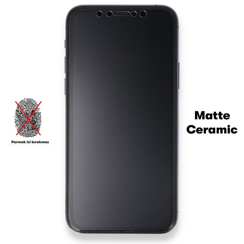 CLZ942 Samsung Galaxy A04s Mat Seramik Nano Ekran Koruyucu - Ürün Rengi : Siyah
