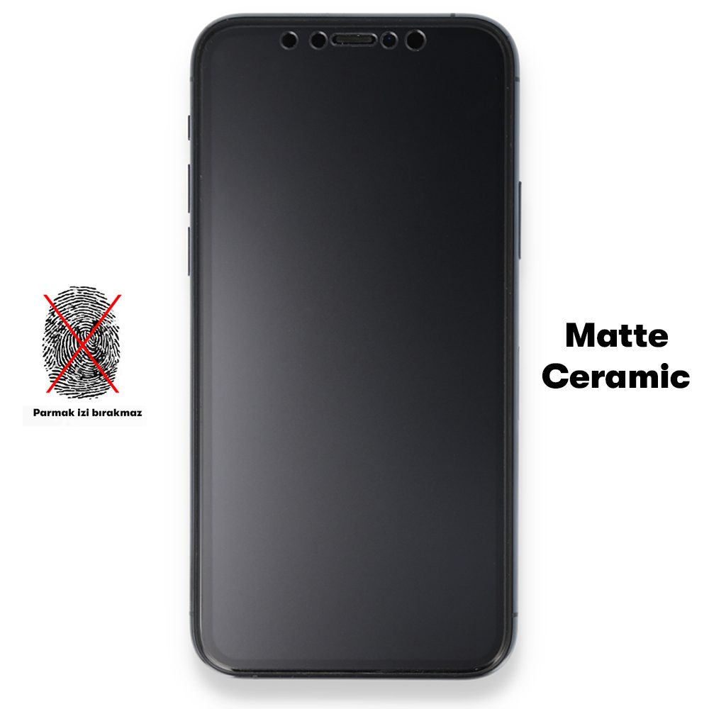 CLZ942 İphone X Mat Seramik Nano Ekran Koruyucu - Ürün Rengi : Siyah