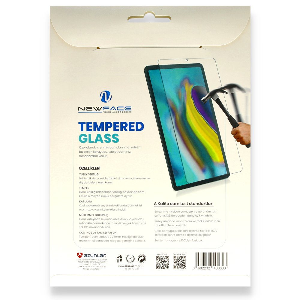 CLZ942 Samsung Galaxy N8000 Note 10.1 Tablet Cam Ekran Koruyucu - Ürün Rengi : Şeffaf
