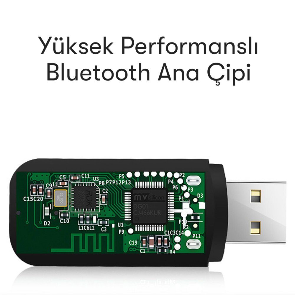 CLZ942 Earldom M22 Bluetooth 5.0 Usb Aux Dönüştürücü - Ürün Rengi : Siyah